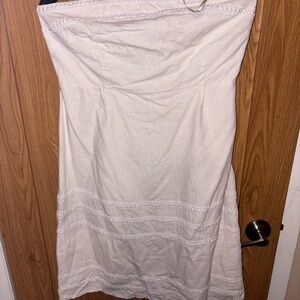 Old Navy Strapless Cream Dress